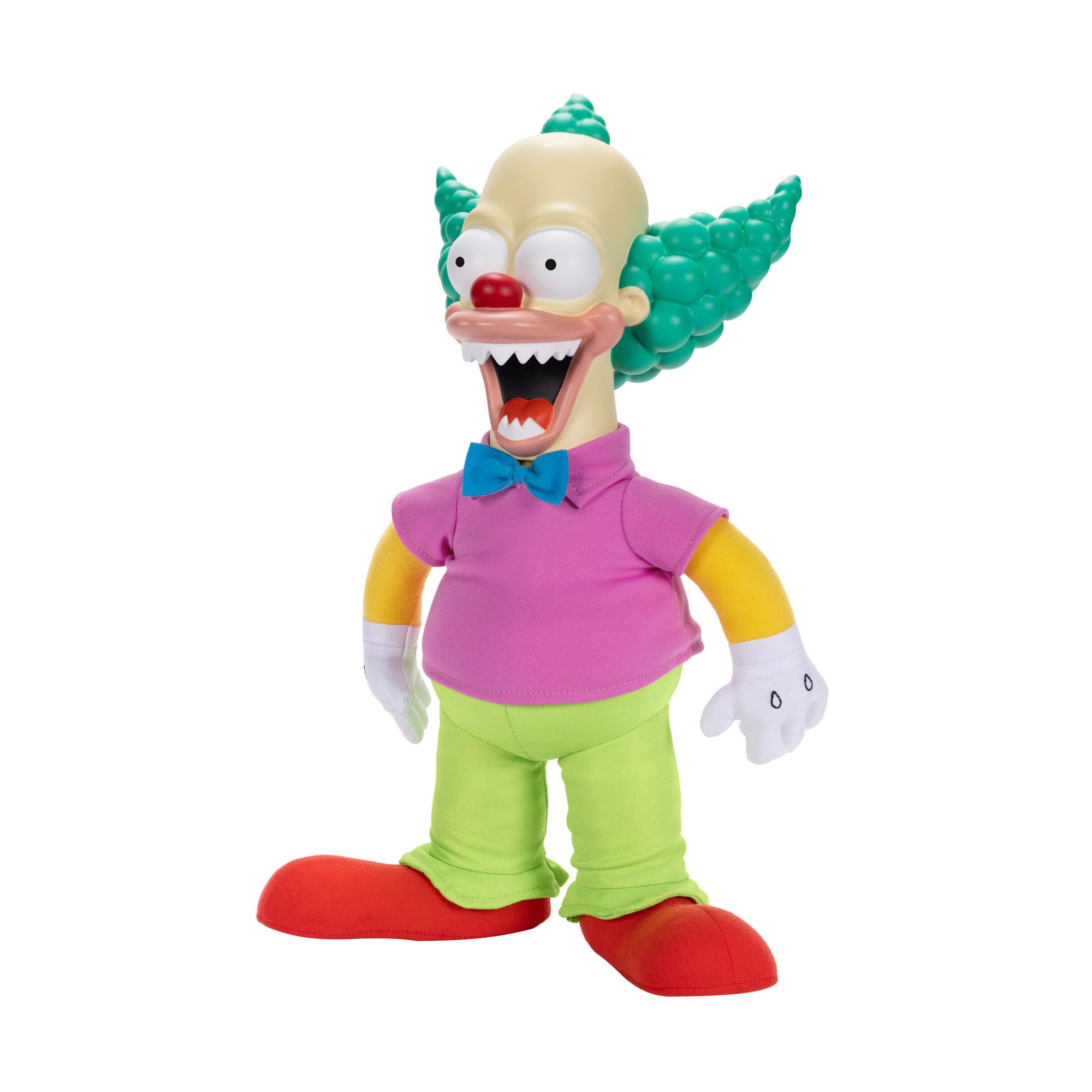 16-inch Krusty plush pairs with other Simpsons figures for display shelves.