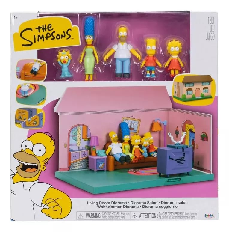Jakks Pacific Simpsons diorama living room with detailed decor for imaginative play