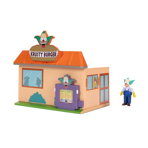 JAKKS Pacific Simpsons Krusty Burger Diorama interior dining area enhances play opportunities.