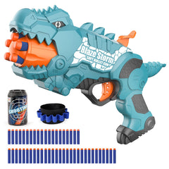 JakMean Dinosquad blaster with rotating drum for rapid-fire play.