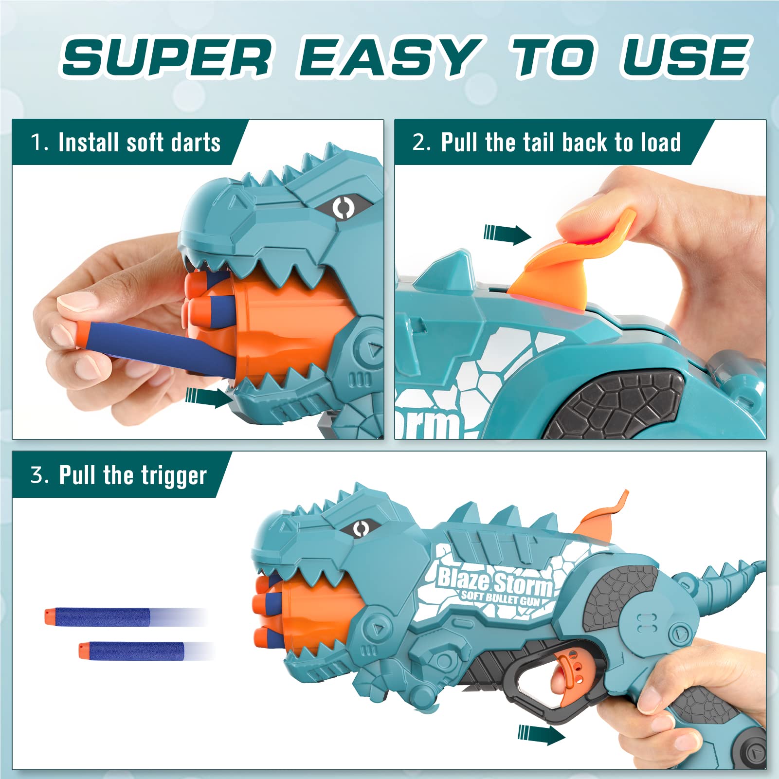 JakMean Dinosquad ABS material provides smooth, burr-free safety.
