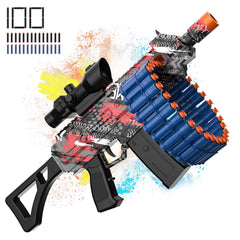 JakMean electric automatic toy blaster with 30-dart clip for fast-fire fun outdoors.