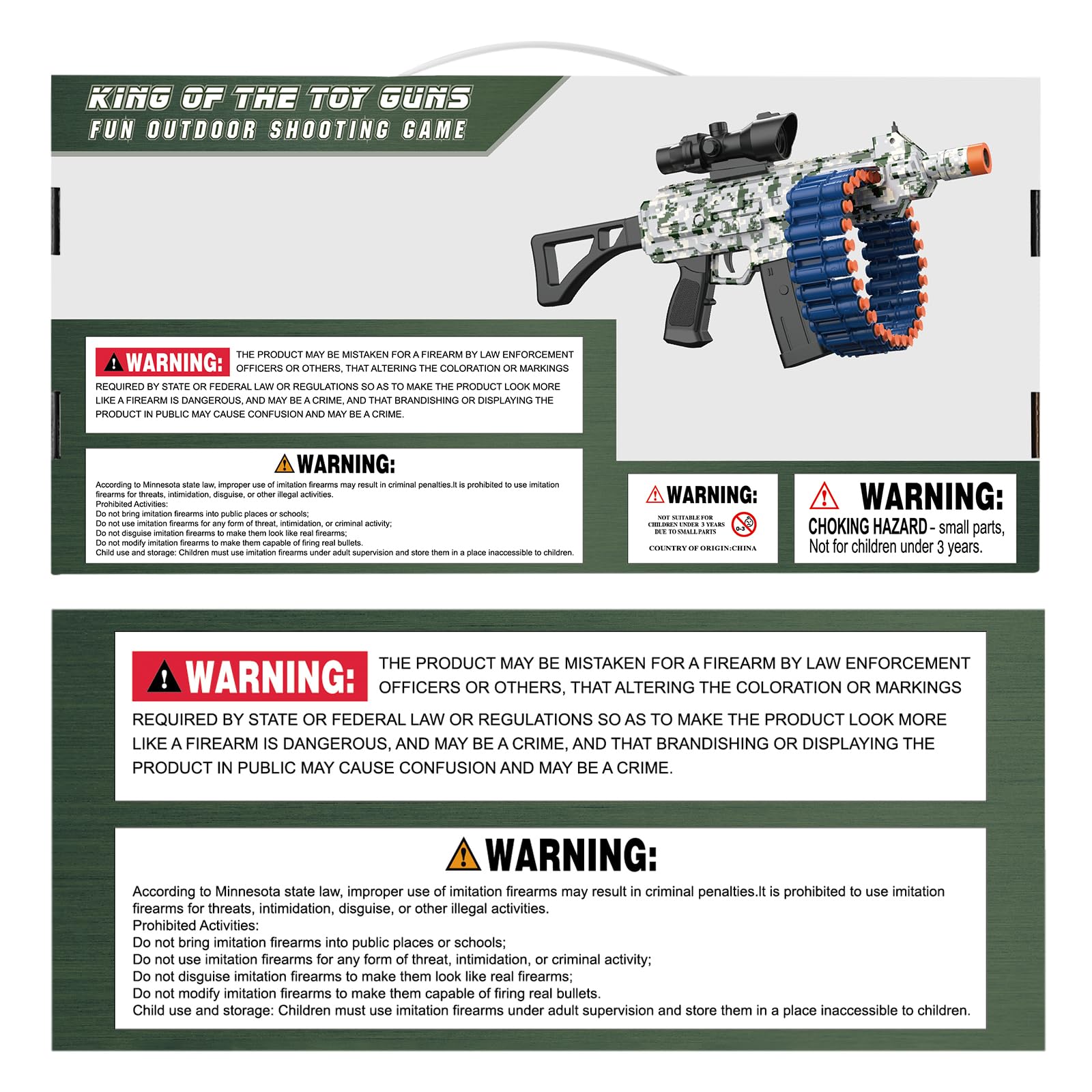 JakMean orange-tip compliant blaster is a safe, non-firing toy.