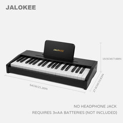 JALOKEE Digital Piano with color-illustrated songbook supports early music exploration.