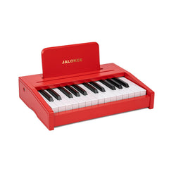 JALOKEE kids piano front view highlights sturdy wooden construction for safe play
