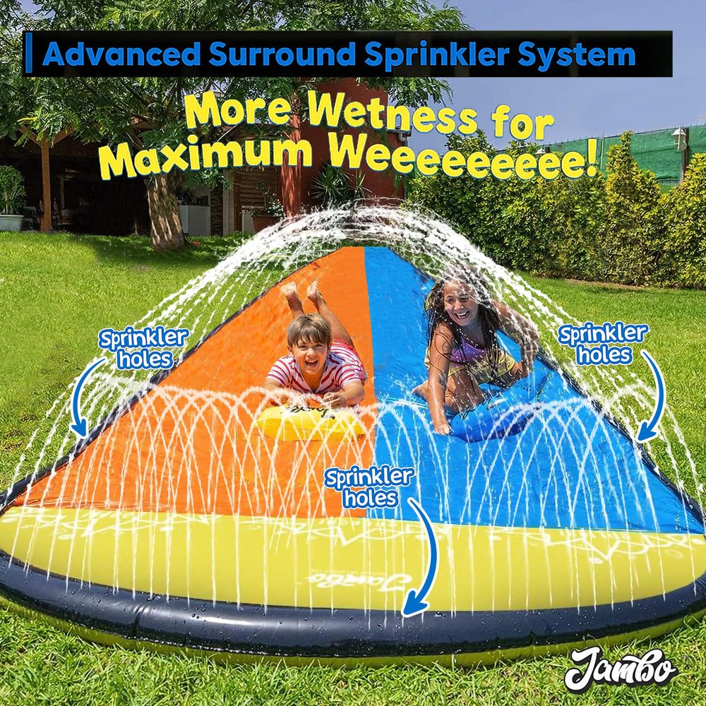 JAMBO double-lane sprinkler system delivers even wetness across both lanes.