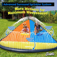 JAMBO double-lane sprinkler system delivers even wetness across both lanes.