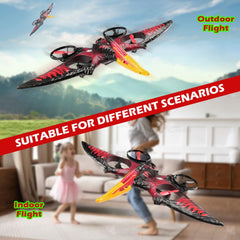 Jaming Dragon RC Plane one click takeoff graphic illustrates quick launches.