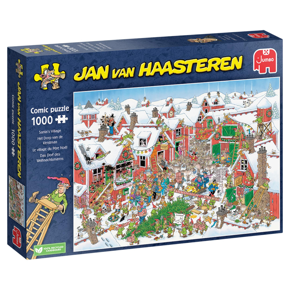 Jan van Haasteren Santa's Village puzzle cover invites screen-free family fun