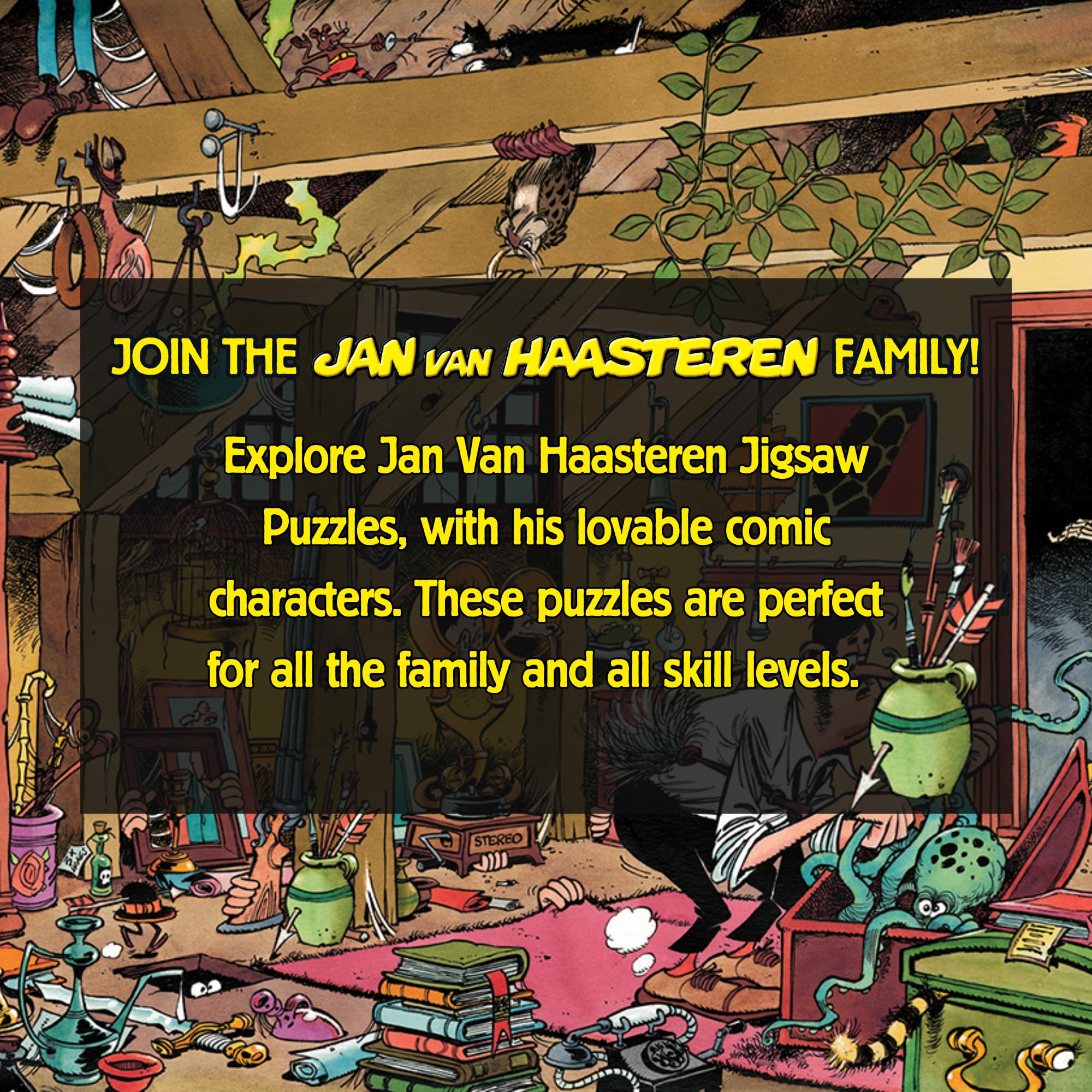 Jan van Haasteren vintage car theme puzzle image ideal for collecting and display.