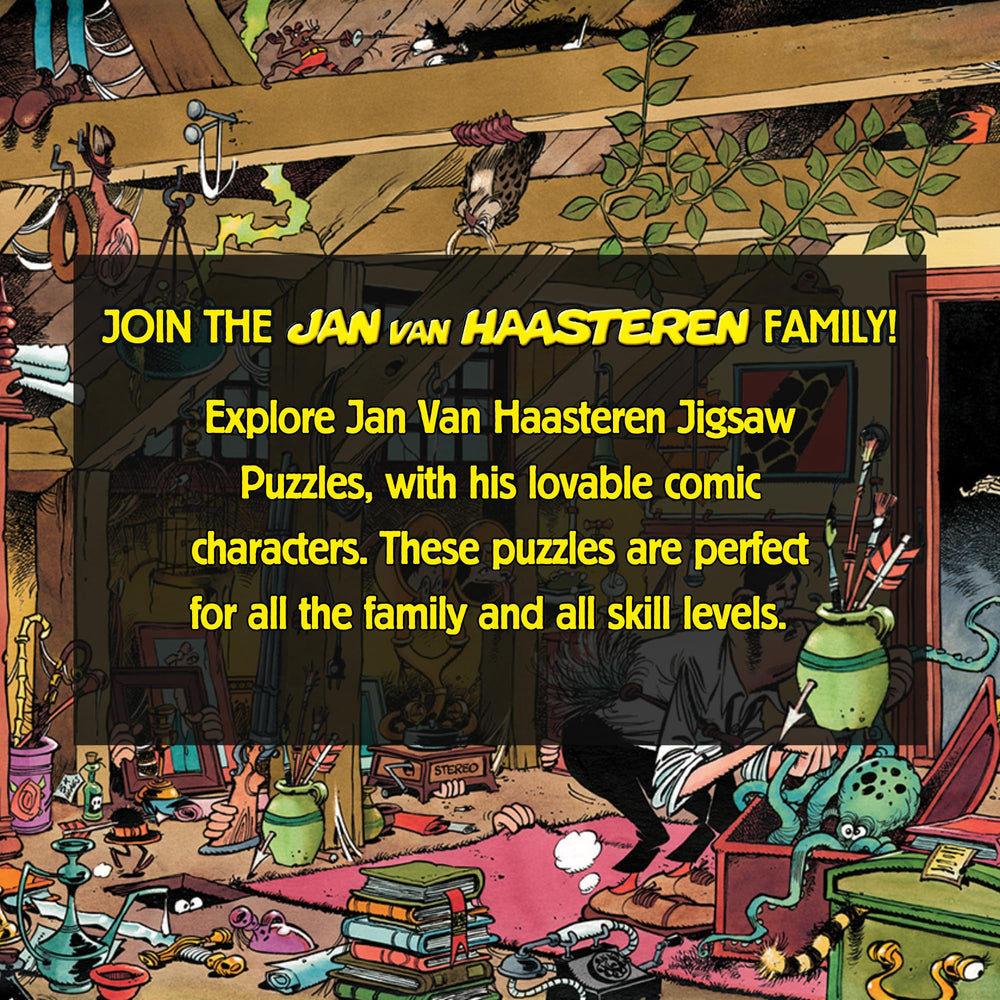 Jan van Haasteren vintage car theme puzzle image ideal for collecting and display.