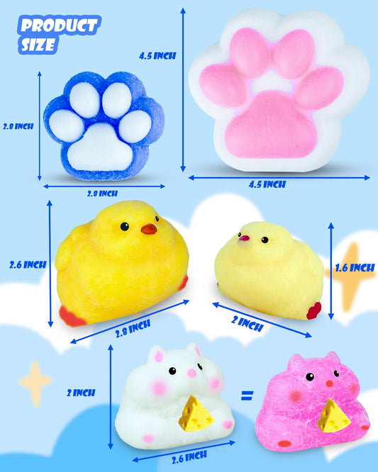 JANESVISSY Taba big cat paws squishy for tactile calm and concentration.