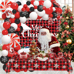 Janinus candy cane foil balloon accents add festive sparkle to arrangements.