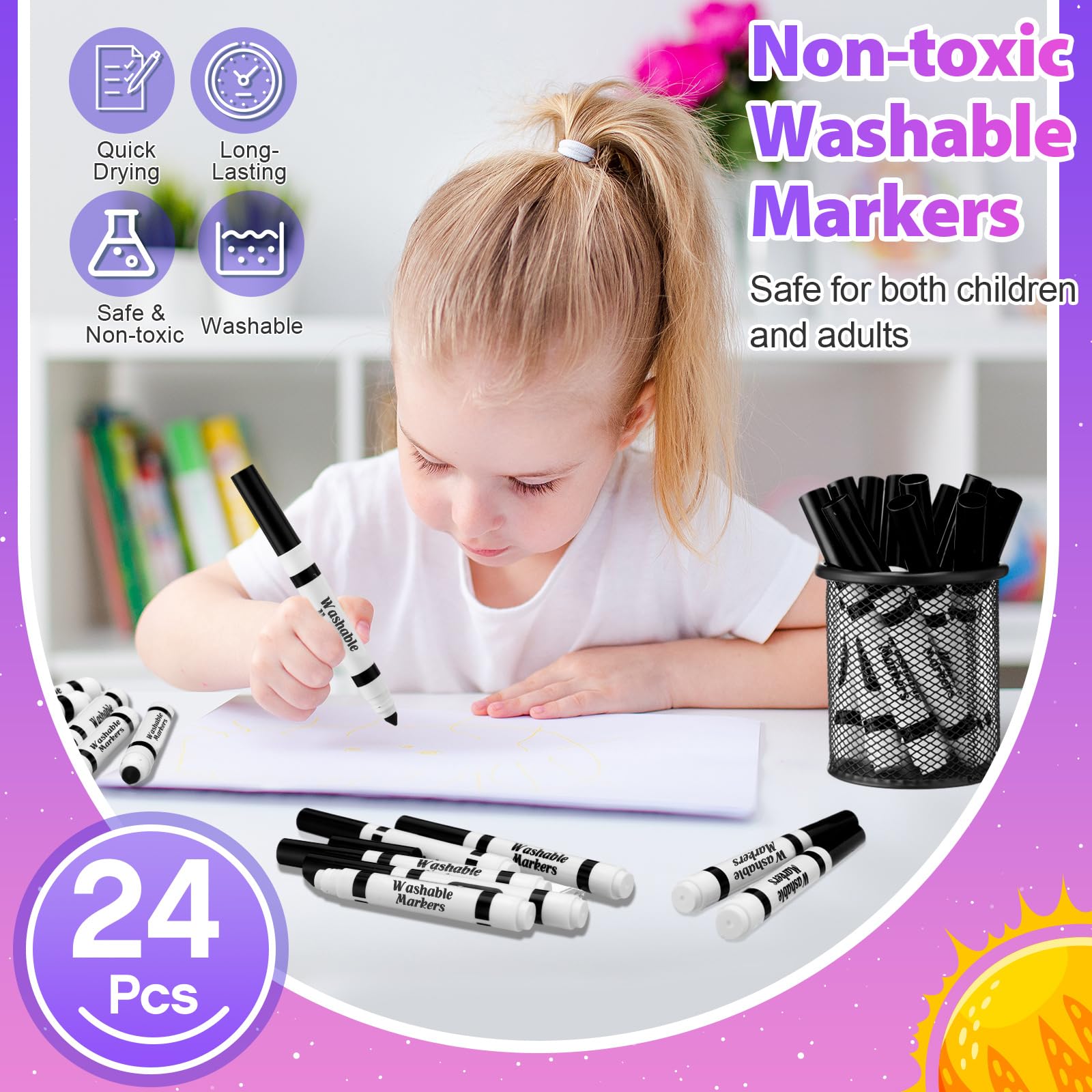 Janjlaugh classroom art supplies supporting back-to-school activities.