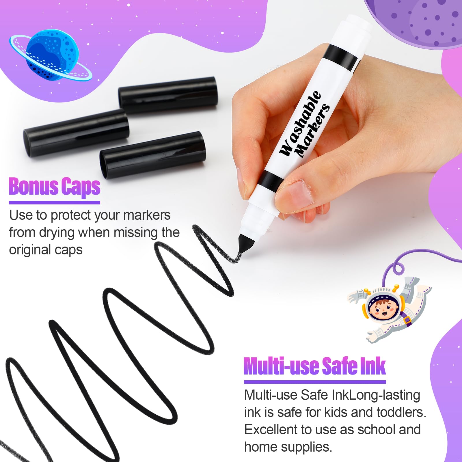 Janjlaugh markers used by kids for drawing and creativity with safe ink.