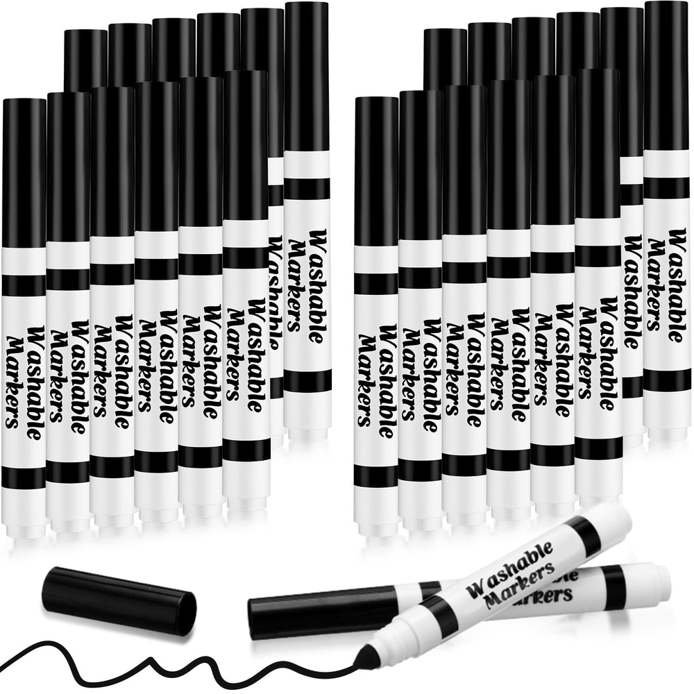 Janjlaugh washable markers 24-piece bulk pack for classrooms and kids' crafts.