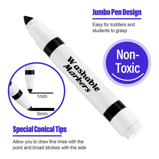 Janlaugh conical-tip broad-line markers ideal for wide fills and precise lines.