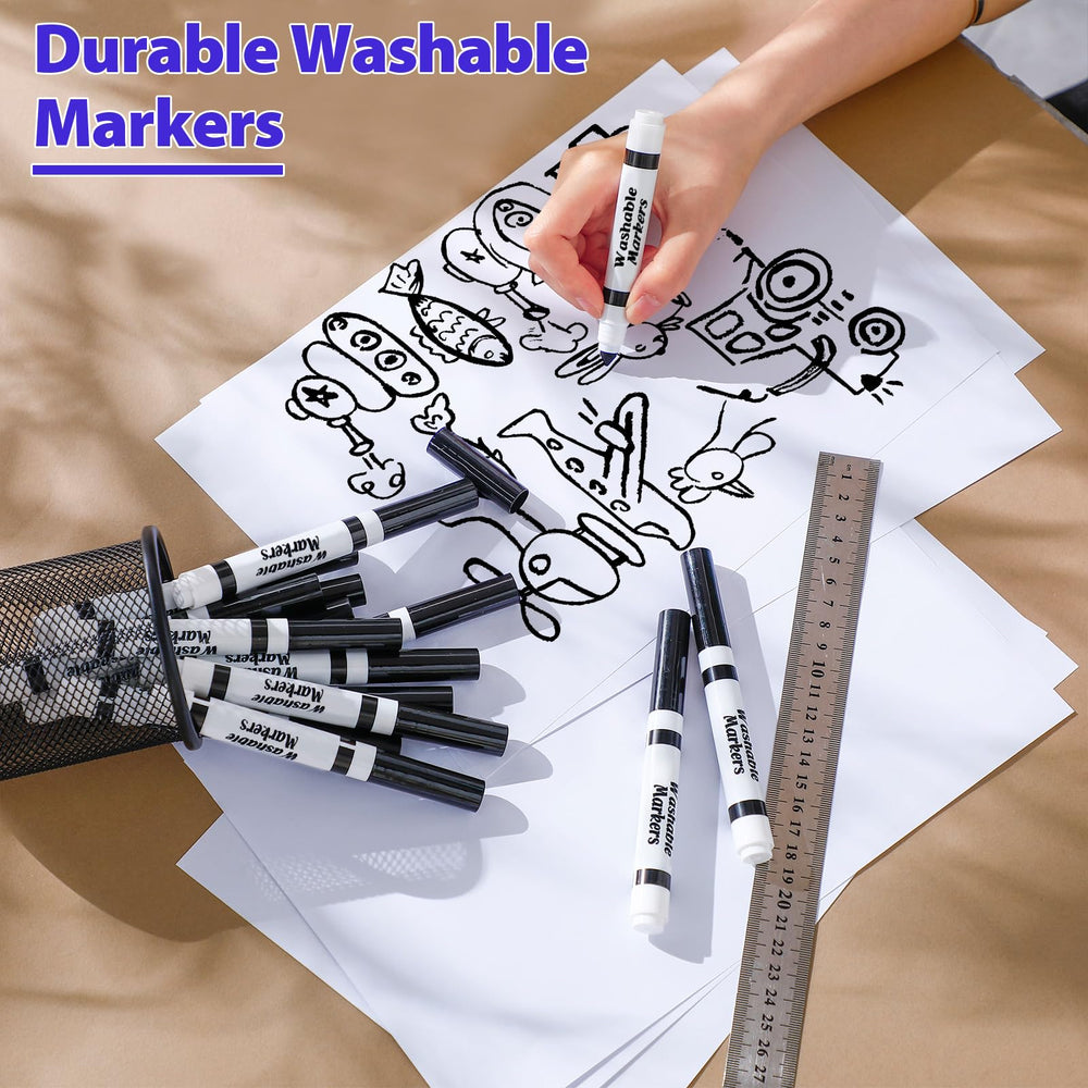 Janlaugh conical tip markers deliver bold areas and fine details.