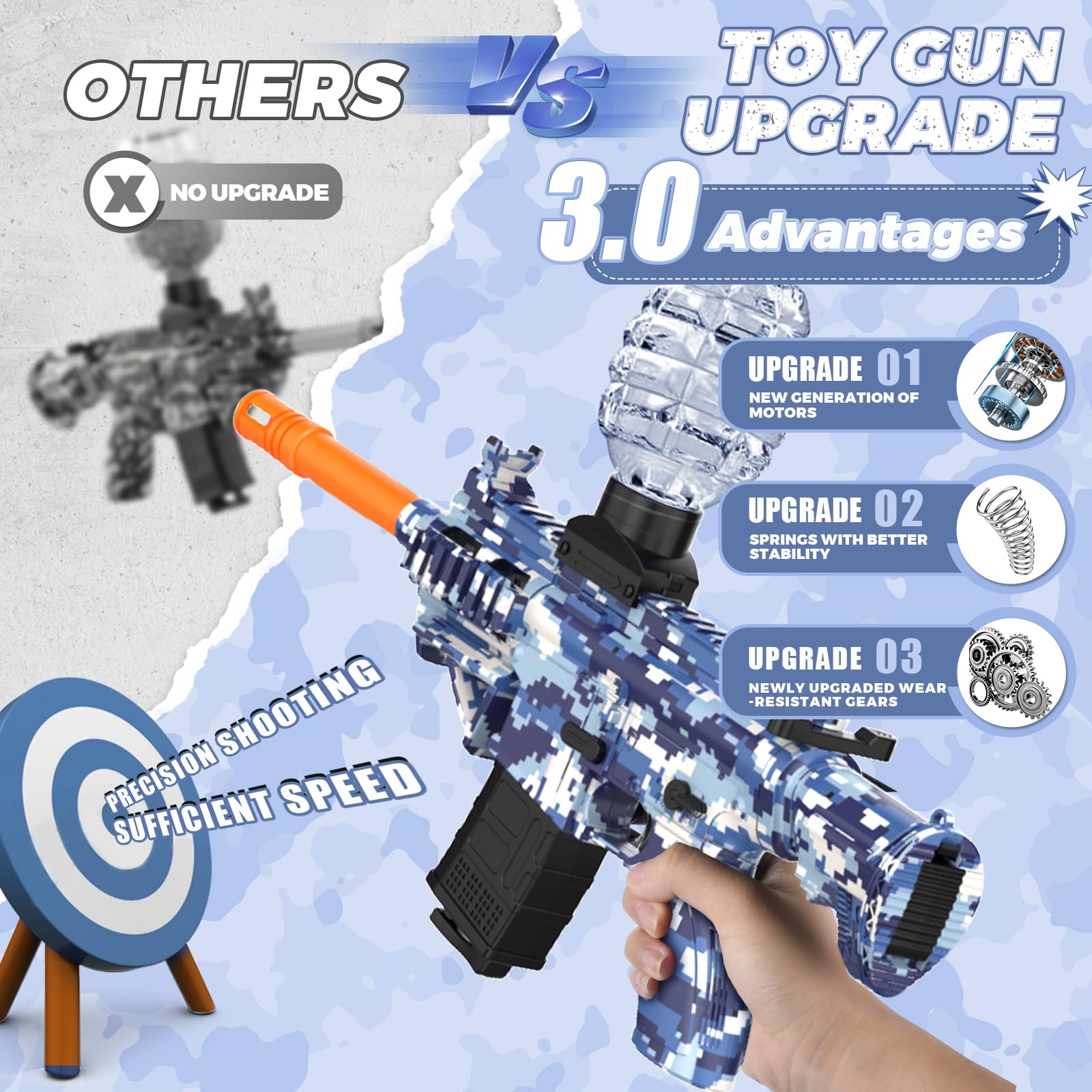 JANNIRESS outdoor battle scene in blue, highlighting team play potential.