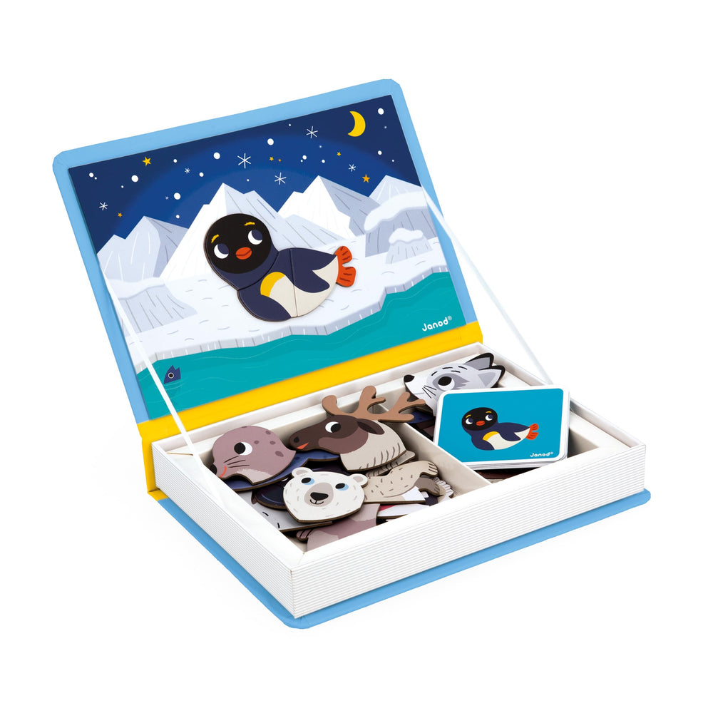 Janod Magnéti'Book Polar Animals scene magnets for creative storytelling and exploration