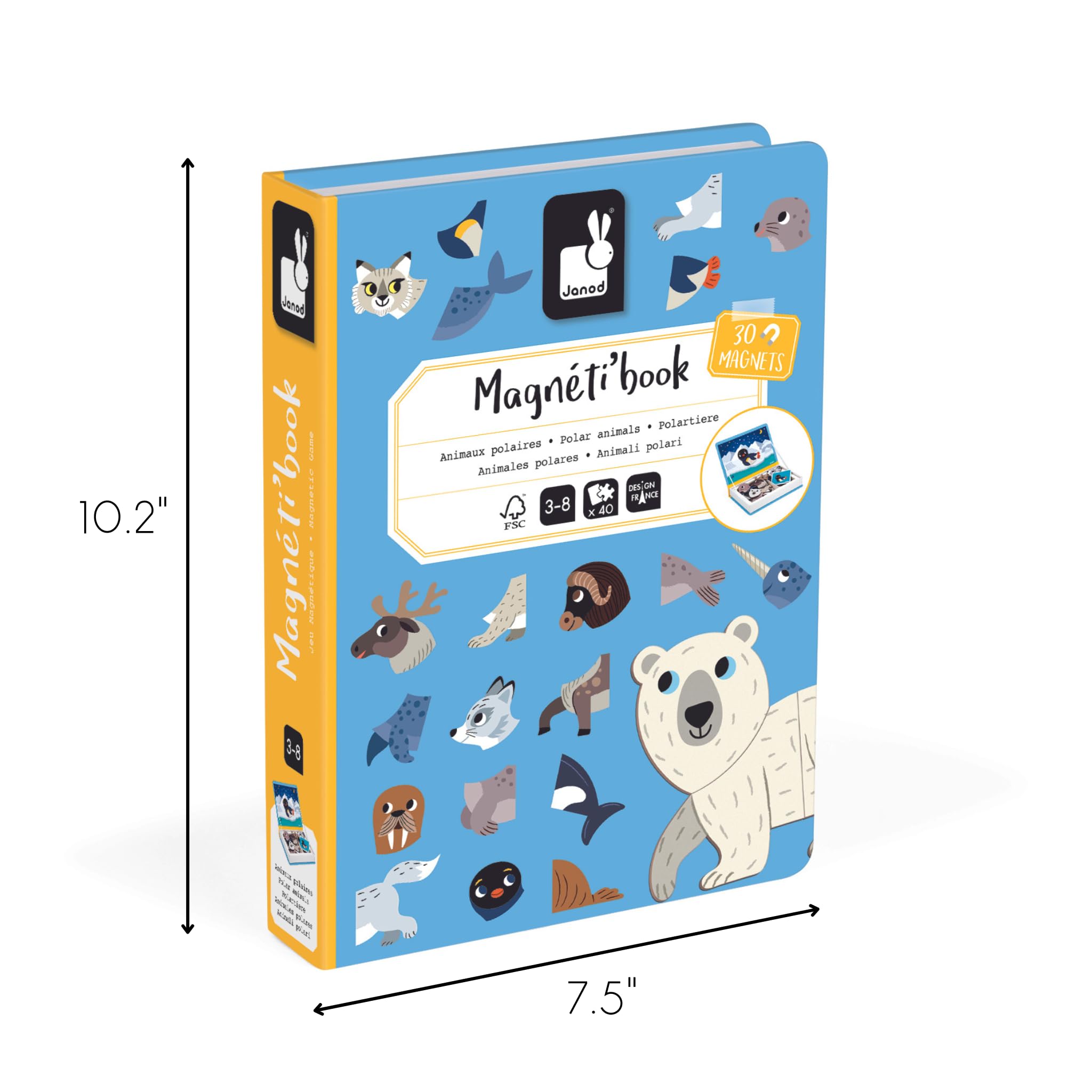 Janod Magnéti'Book Polar travel box showing compact storage on the go
