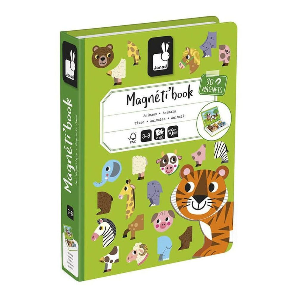 Janod MagnetiBook magnetic tiles easy cleanup for travel