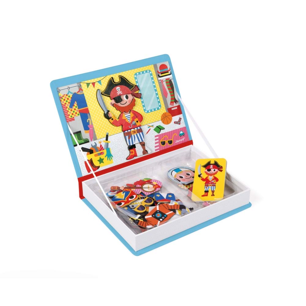 Thirty-six magnetic outfits encourage fine motor exploration.