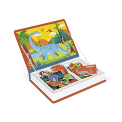 Janod Magnetibook travel case keeps parts organized for on-the-go play.