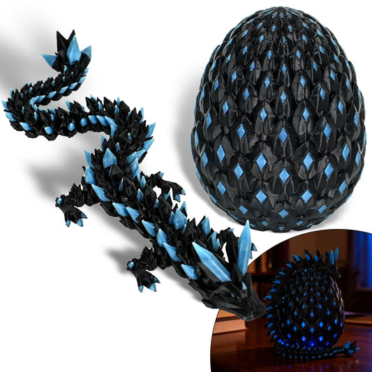 JANZOMM crystal dragon glow-in-the-dark close-up showing intricate texture for display