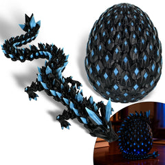 JANZOMM crystal dragon glow-in-the-dark close-up showing intricate texture for display