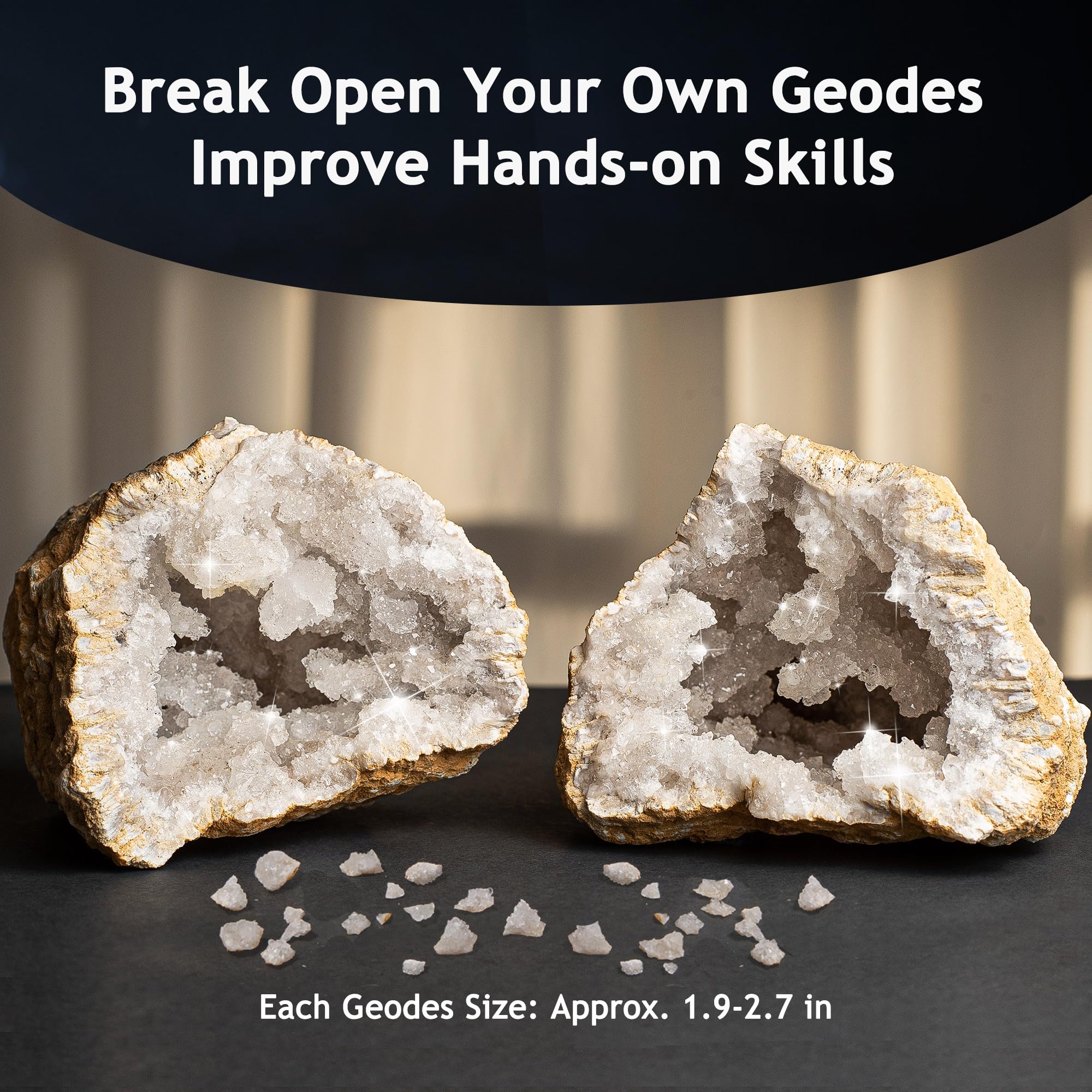 Crystal growth powder from Japace kit demonstrating formation