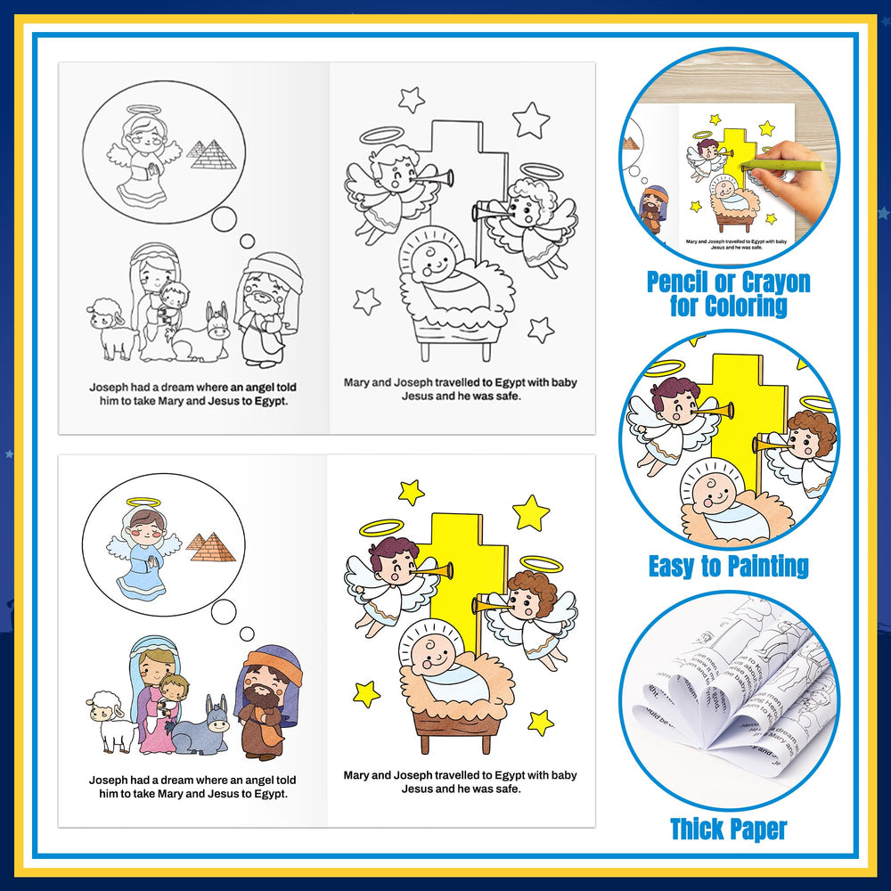 JAPBOR Christian story pages encourage focus and fine motor practice