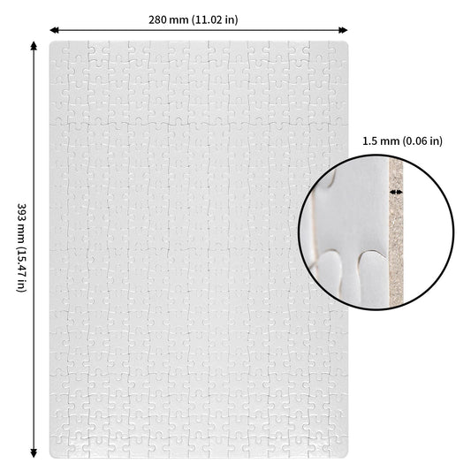 JAPCHET 300-piece blank puzzle with clean edges for customization.