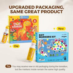 Jar Melo markers include a built-in sponge ink pad for smooth dots.