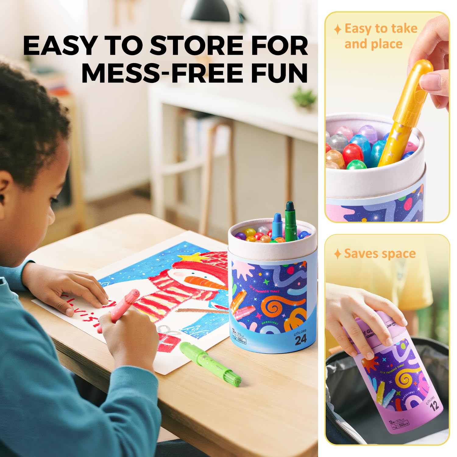 Jar Melo gift-ready coloring kit for boys and girls on special occasions.