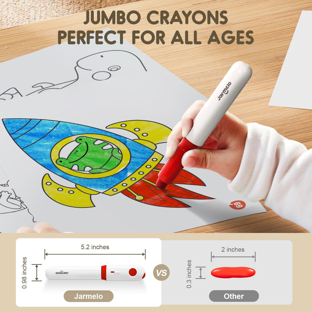 Jar Melo Jumbo Crayons – easy-to-hold grip supports fine motor play.