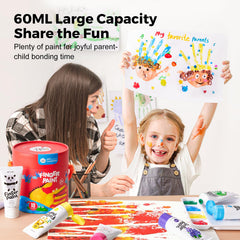 Non-toxic pigments and glycerin in Jar Melo finger paints