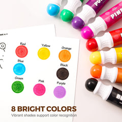 Jar Melo markers are non-toxic and water-based for safe art time.