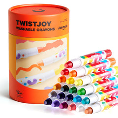 Jar Melo TwistJoy packaging shows kid-friendly safety features for toddlers.