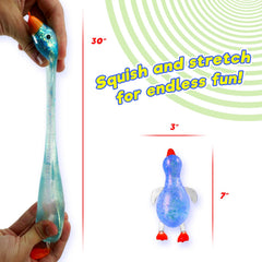 JA-RU Glitter Ducks in a bag showing portable stress relief.