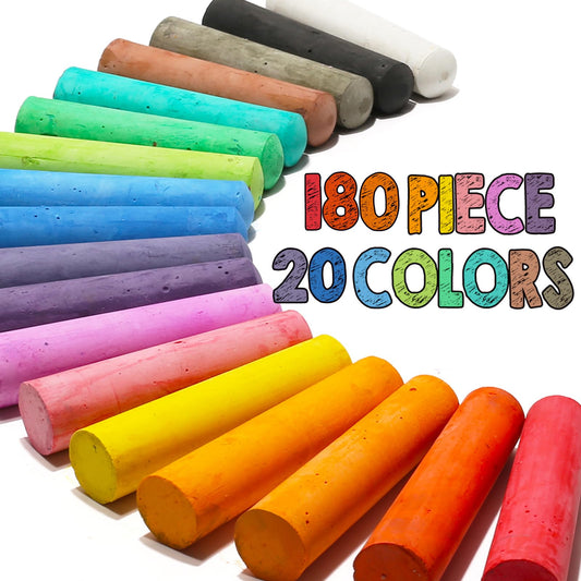 JASNKKONT 20 colors vibrant sidewalk chalk for bright drawings