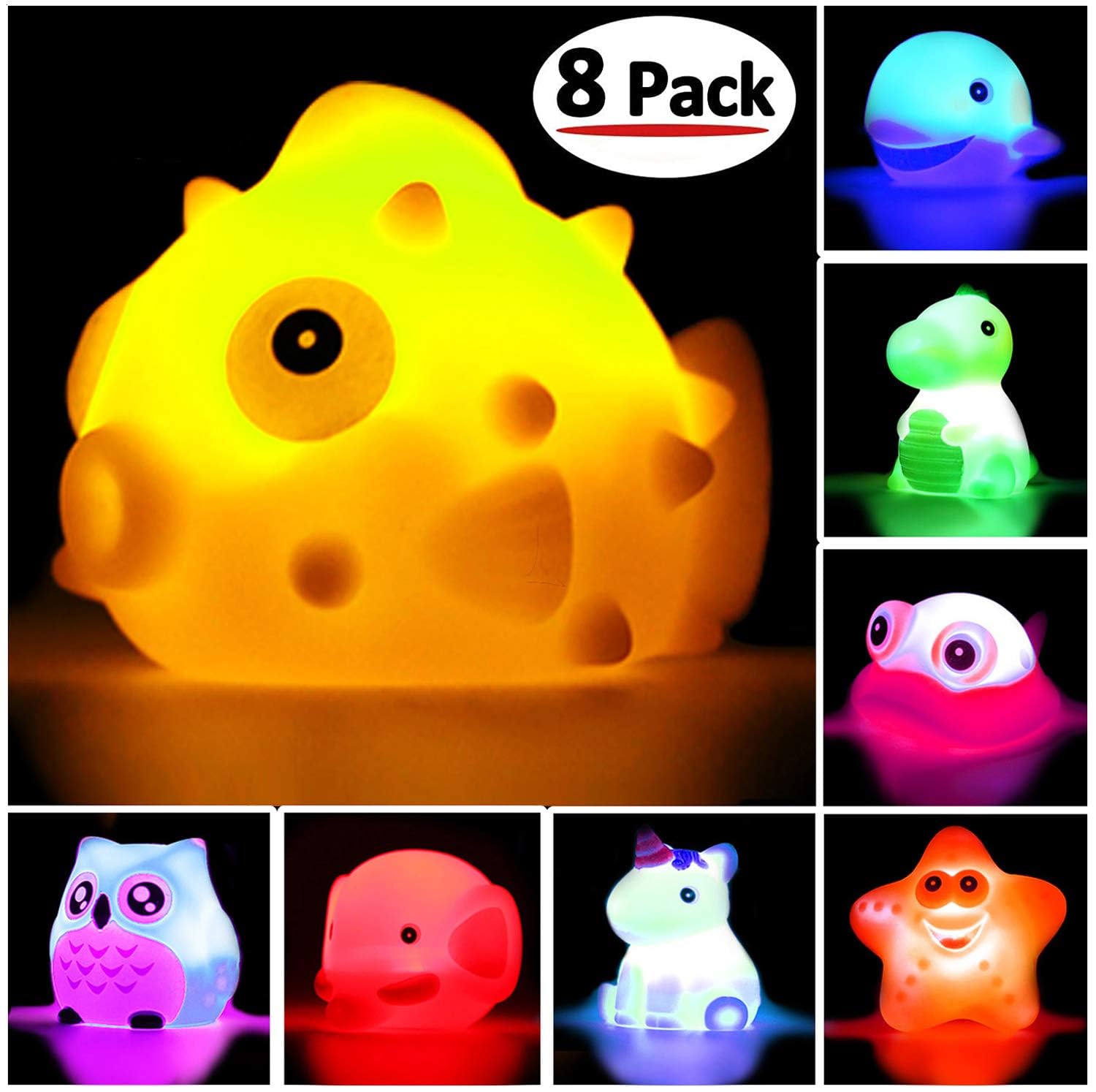 JASNKKONT rubber animals are waterproof and ready for splashy bath adventures