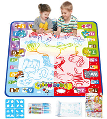 Jasonwell Aqua Water Doodle Mat shows a large 31x31 inch drawing area for kids