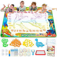 Jasonwell Aqua Water Doodle Mat offers a large 60x40-inch doodle area for kids