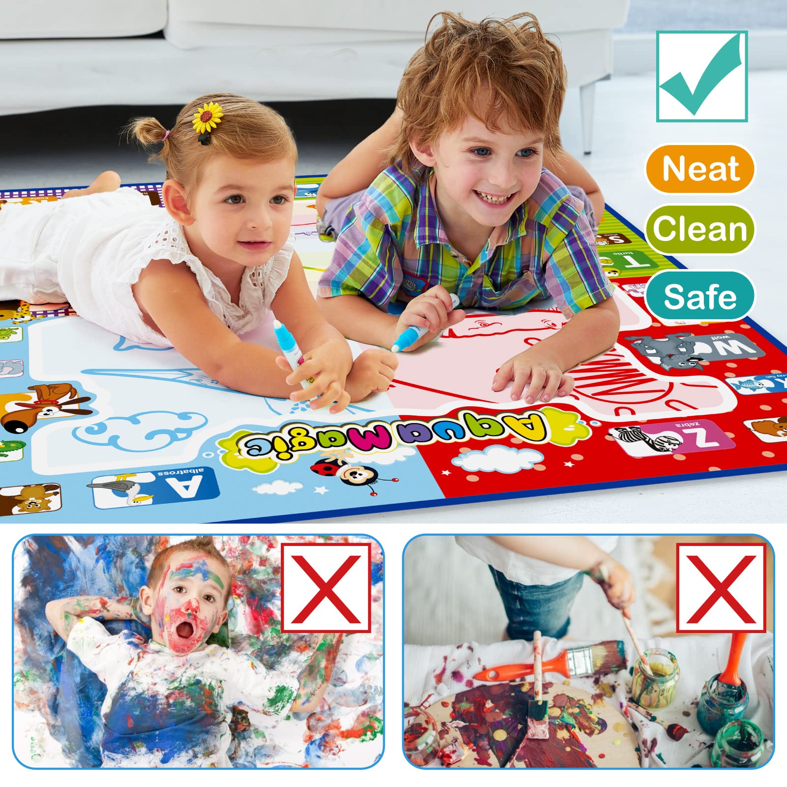 Jasonwell Aqua Water Doodle Mat bundle including templates and booklet