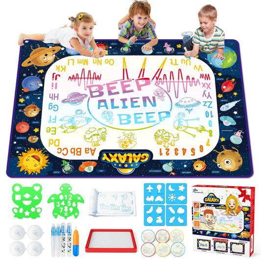 Jasonwell Aqua Water Doodle Mat Galaxy large area for creative doodling and learning.