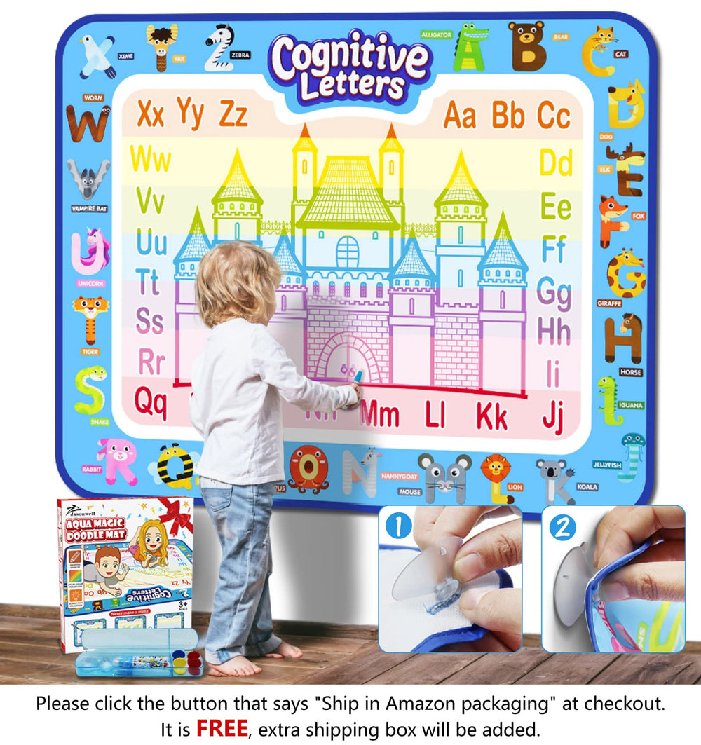 Jasonwell Aqua Water Doodle Mat letters along the side for alphabet practice