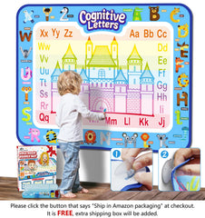 Jasonwell Aqua Water Doodle Mat letters along the side for alphabet practice