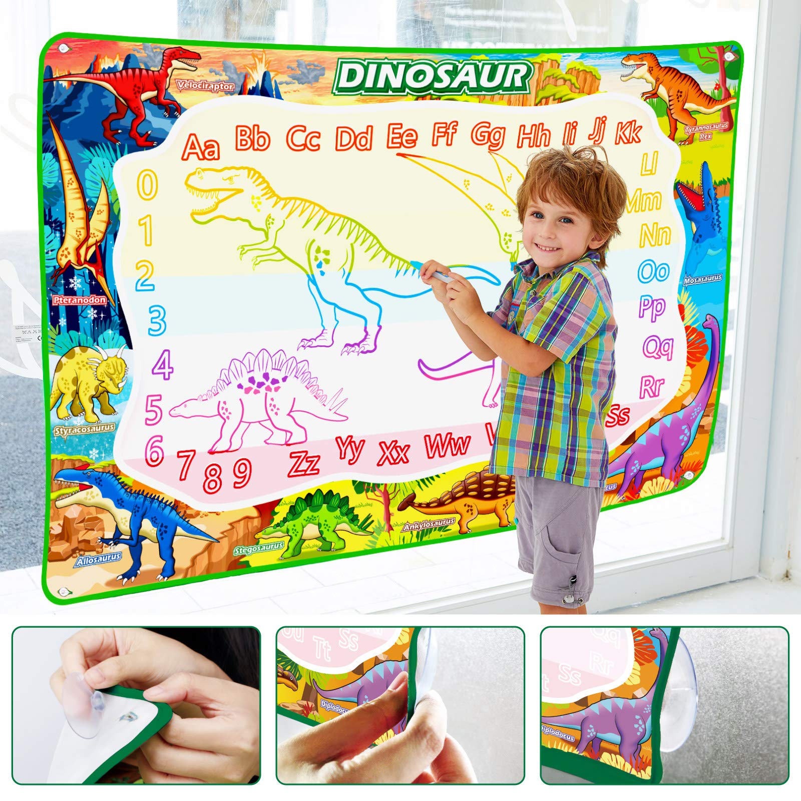 Jasonwell Aqua Water Doodle Mat teaches tracing numbers and letters with ease