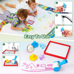 Jasonwell Aqua Water Doodle Mat provides non-toxic, safe, quick cleanup play